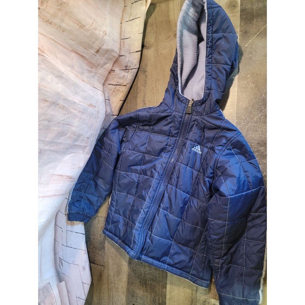 Blue Youth Adidas AS IS fleece‎ jacket zip up